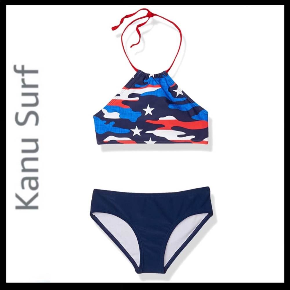 Kanu Surf Kids Swim Bikini - Red, Blue, White